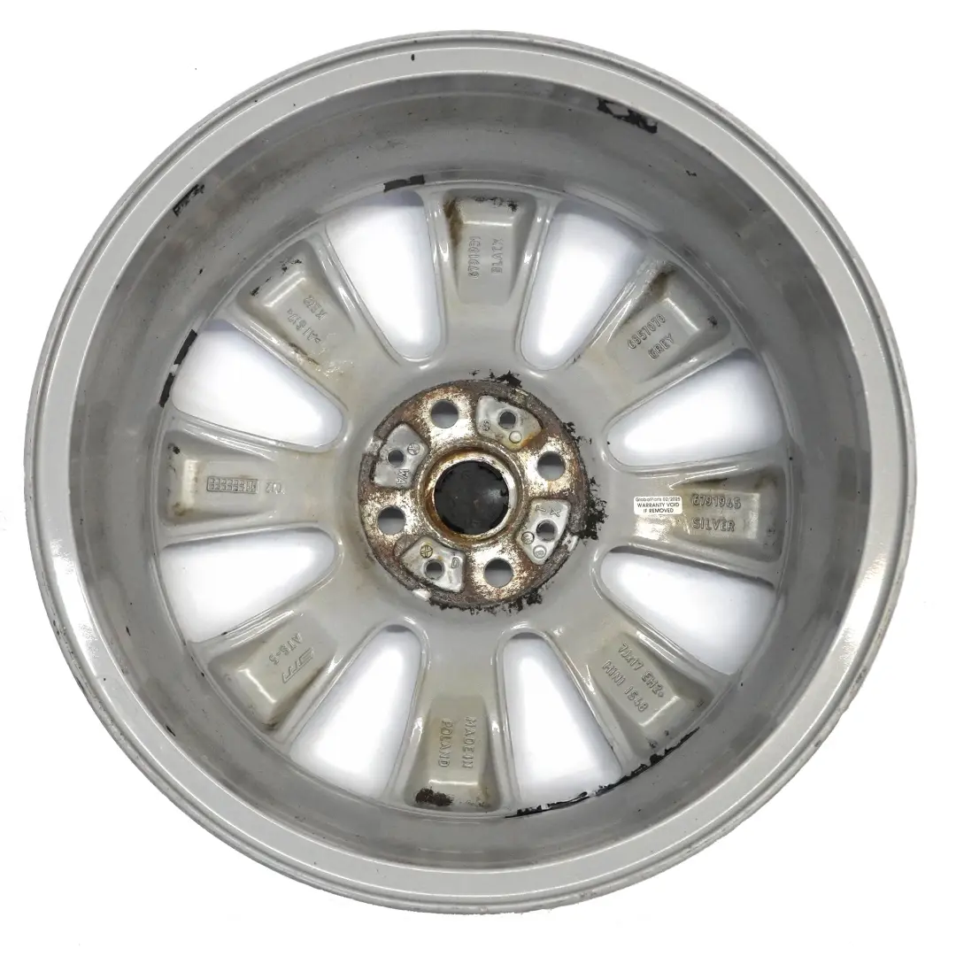Mini Cooper R55 R56 R57 Silver Wheel Alloy Rim 17" 7J ET:48 Conical Spoke 121 - SKU 6791945-3 - Part number 6791945