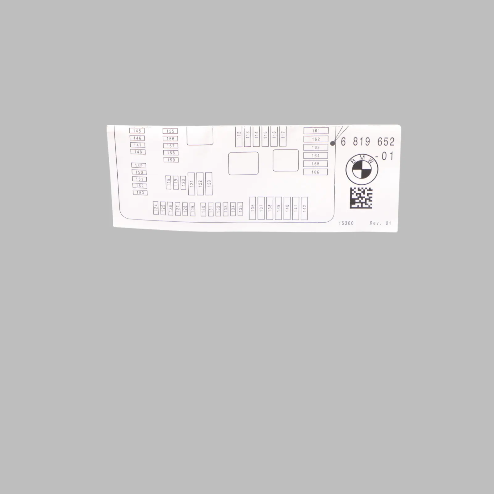 BMW F15 F16 F85 F86 Carte Schéma Boîte Fusibles 6819652