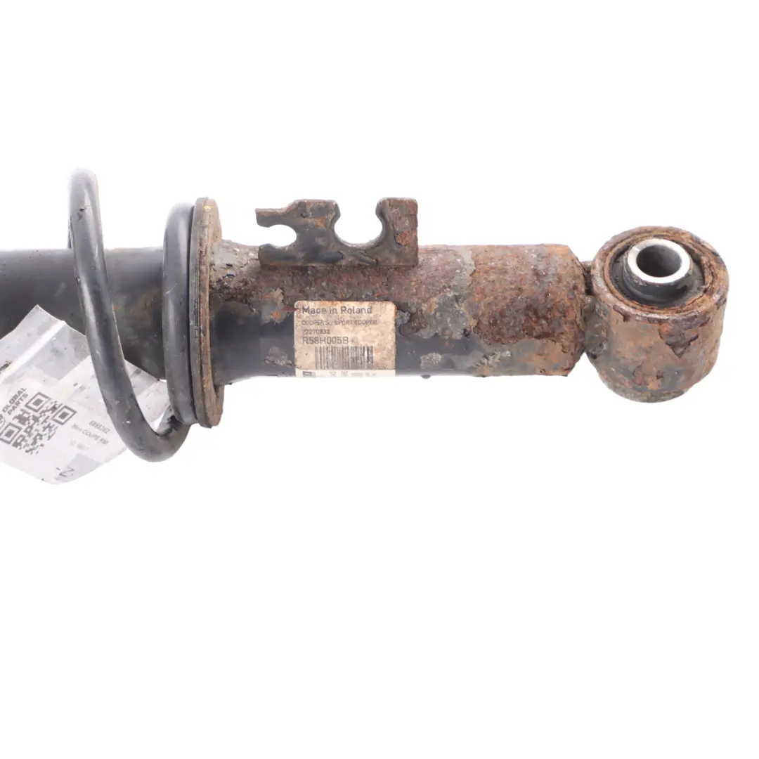 Strut Suspension Shock Absorber Rear Left N/S to Mini R58 Spring with Part number 6855362 Mini R58 Spring Strut Suspension Shock Absorber Rear Left N/S - SKU 6855362 - Part number 6855362