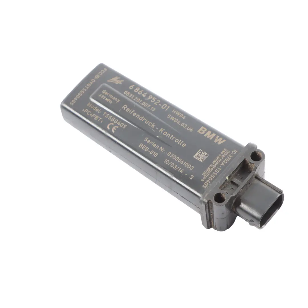 Control Unit RDC BMW F10 F01 X3 F25 Tyre Pressure Monitor Module to with Part number 6864952 Control Unit RDC BMW F10 F01 X3 F25 Tyre Pressure Monitor Module - SKU 6864952 - Part number 6864952