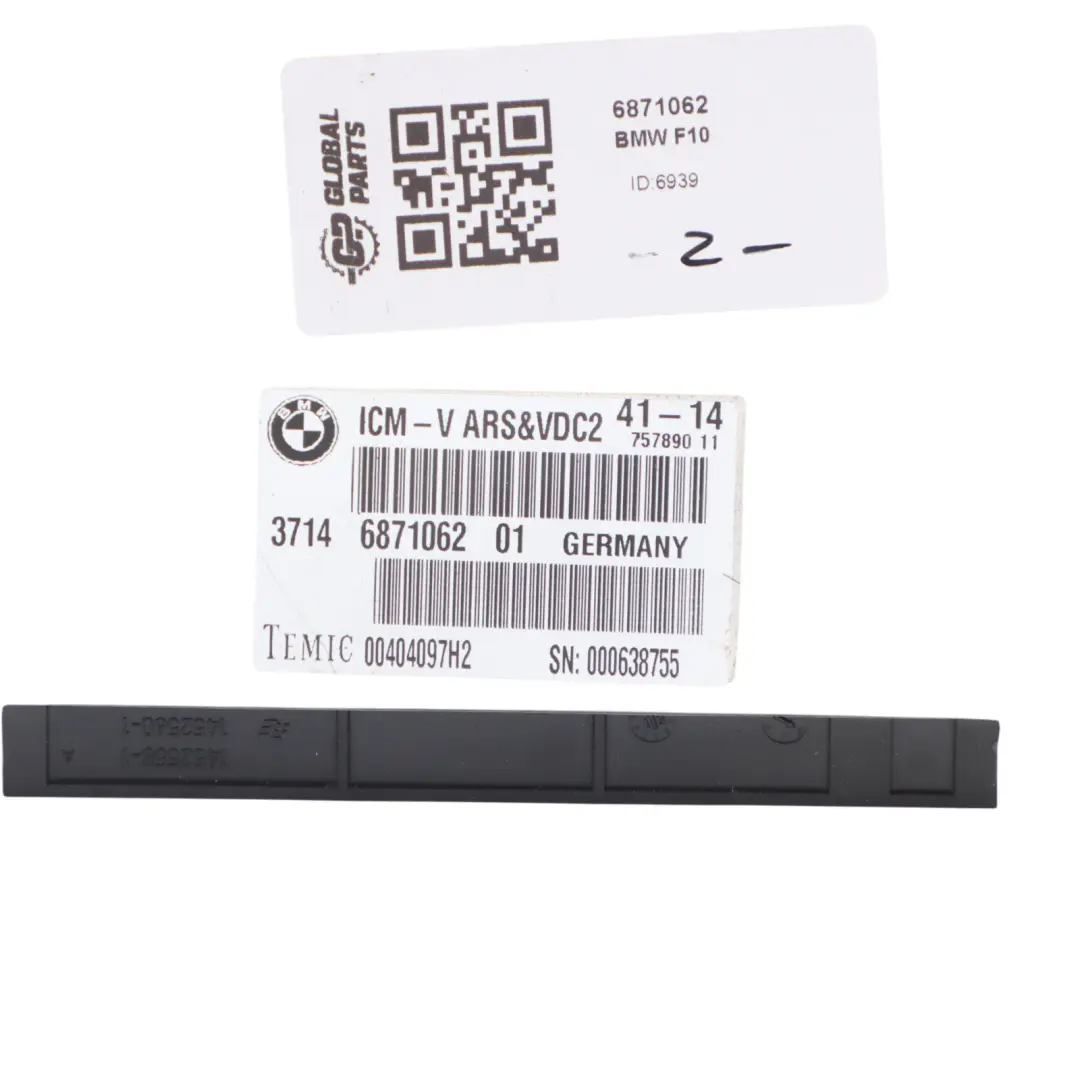 BMW F01 F07 F10 F12 Module VDC Contrôle De Niveau De Suspension Arrière - SKU 6871062 - Numéro de pièce 6871062