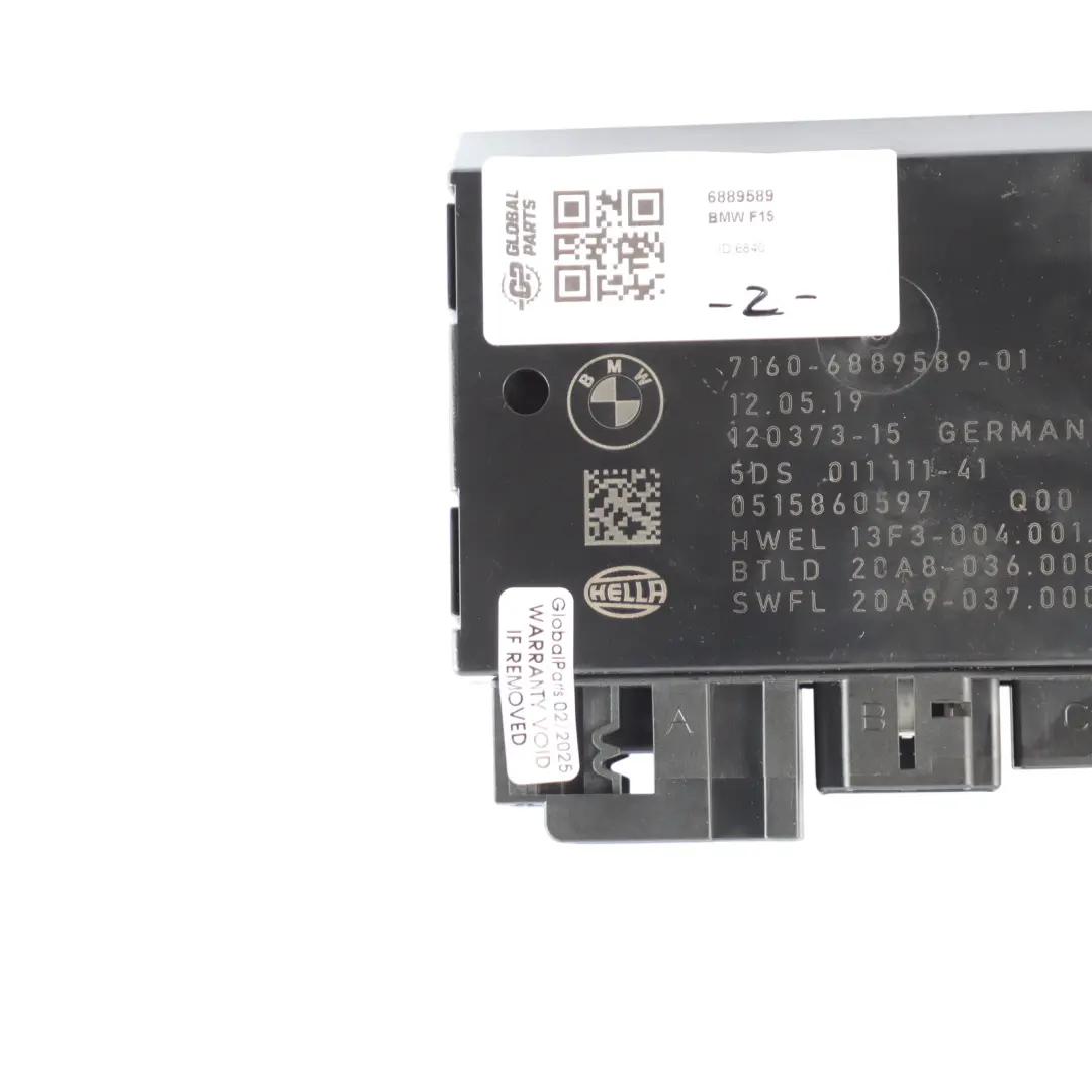 BMW X5 F15 Towing Hitch Trailer Hook Module Control Unit ECU - SKU 6889589 - Part number 6889589