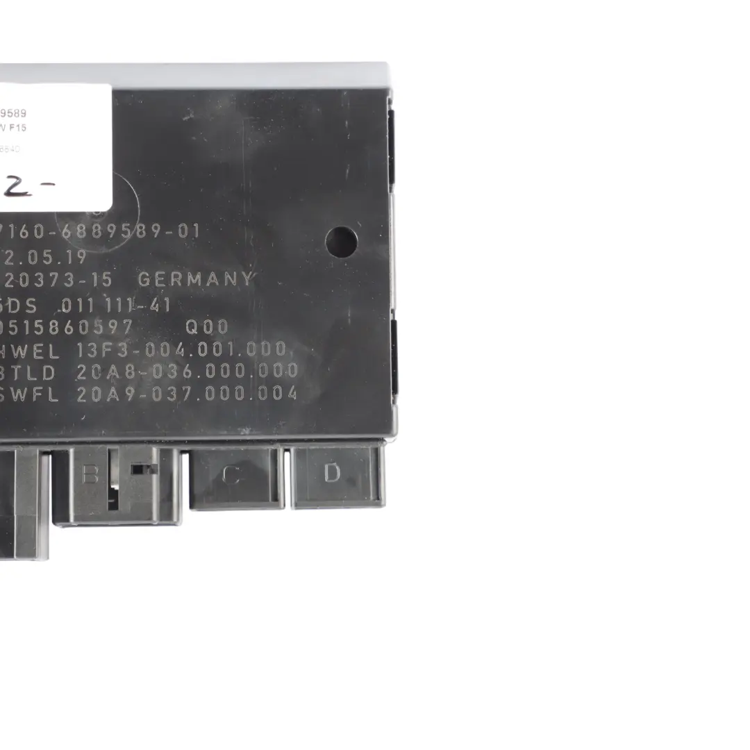 BMW X5 F15 Towing Hitch Trailer Hook Module Control Unit ECU - SKU 6889589 - Part number 6889589