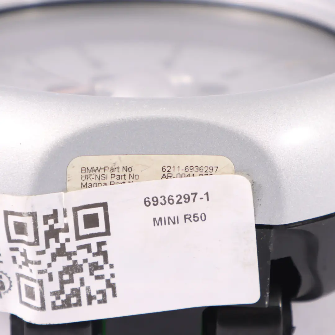 W17 Diesel Compte-tours Tachymètre Jauge Argent pour Mini One D R50 à propos du numéro de pièce 6936297 Mini One D R50 W17 Diesel Compte-tours Tachymètre Jauge Argent - SKU 6936297-1 - Numéro de pièce 6936297