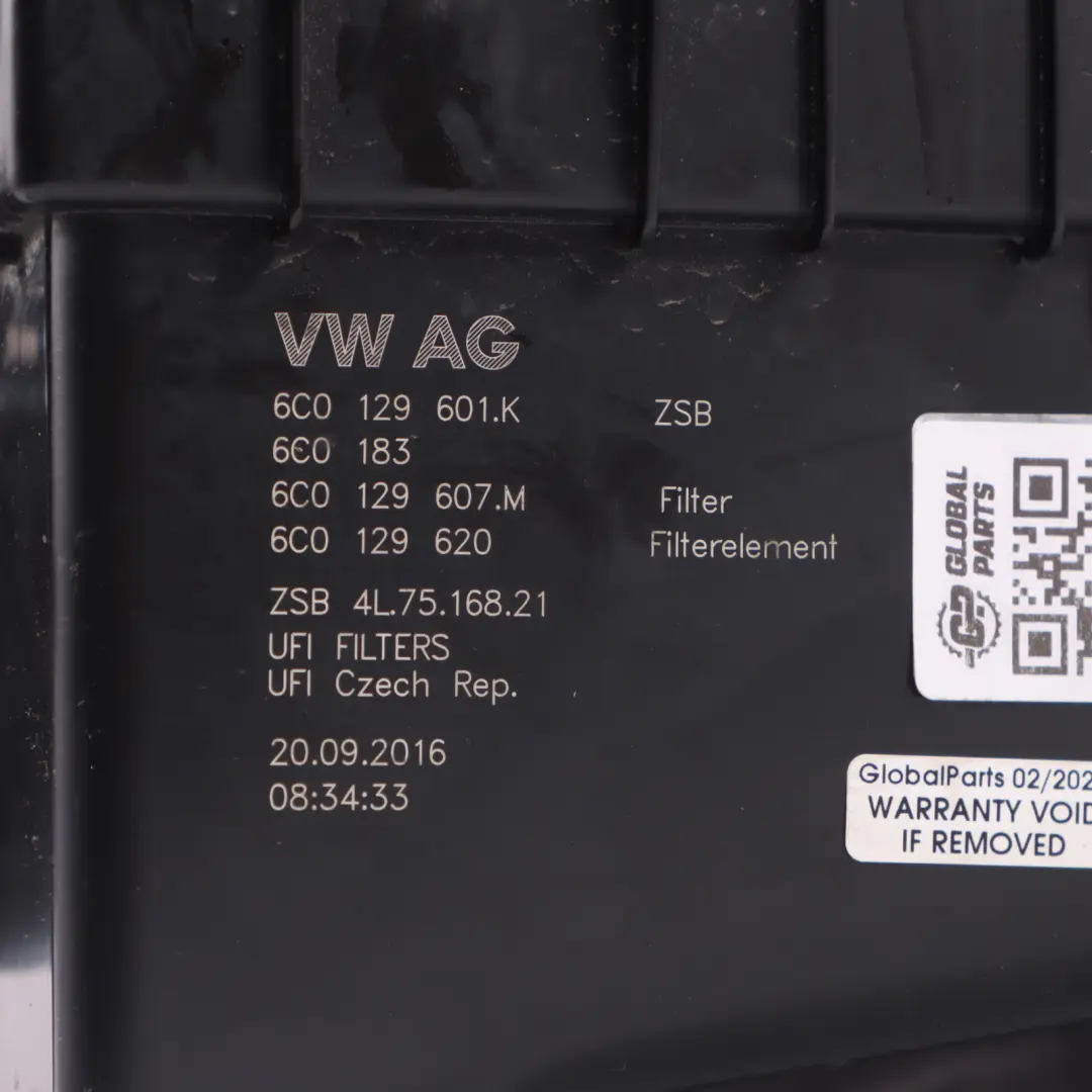 Boîtier filtre Boîtier silencieux d'admission air pour Audi A1 8X 1.4 TSI à propos du numéro de pièce 6C0129607M Audi A1 8X 1.4 TSI Boîtier filtre Boîtier silencieux d'admission air - SKU 6C0129607M - Numéro de pièce 6C0129607M