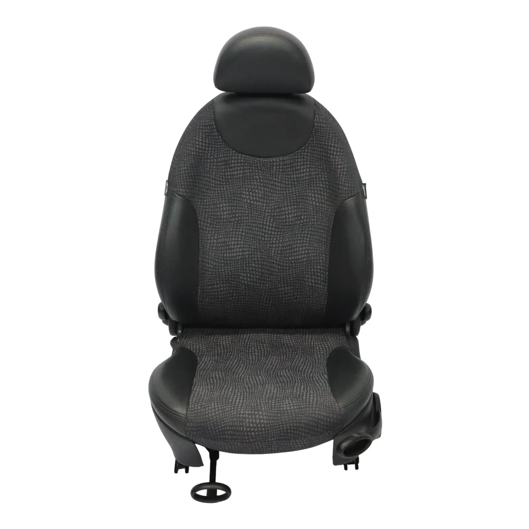 Mini Cooper R50 Sedile Anteriore Sinistro Interno Mezza Pelle Kaleido Nero