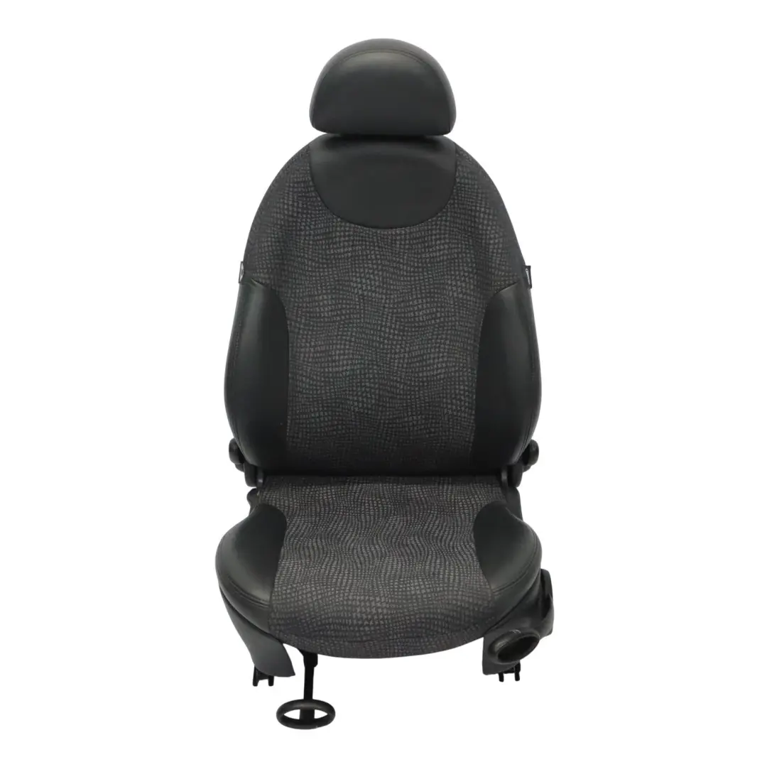 Mini Cooper R50 Sitz Vorne Links Innenraum Halb Leder Kaleido Panther Schwarz - SKU 7073081-3 - Teilenummer 7073081
