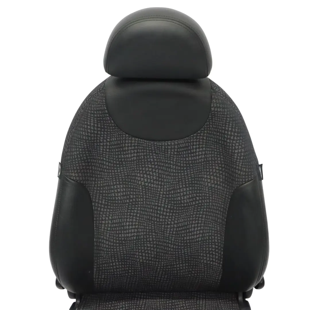 Mini Cooper R50 Sitz Vorne Links Innenraum Halb Leder Kaleido Panther Schwarz - SKU 7073081-3 - Teilenummer 7073081