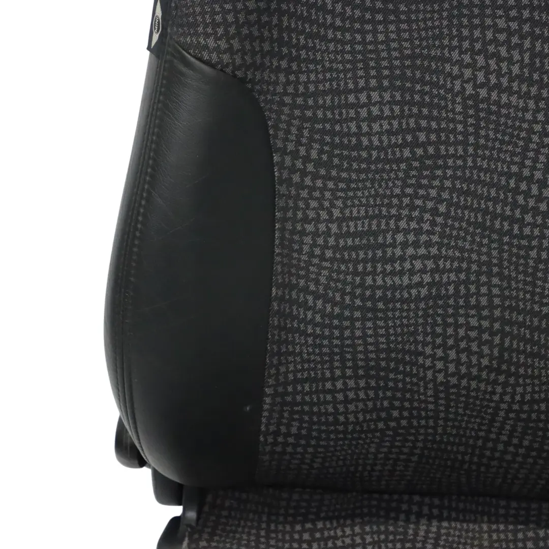 Siège Avant Gauche Intérieur Demi Cuir Kaleido Panther Noir pour Mini Cooper R50 à propos du numéro de pièce 7073081 Mini Cooper R50 Siège Avant Gauche Intérieur Demi Cuir Kaleido Panther Noir - SKU 7073081-3 - Numéro de pièce 7073081