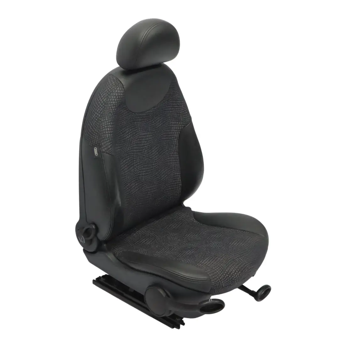 Mini Cooper R50 Sitz Vorne Rechts Innenraum Halb Leder Kaleido Panther Schwarz - SKU 7073082-2 - Teilenummer 7073082