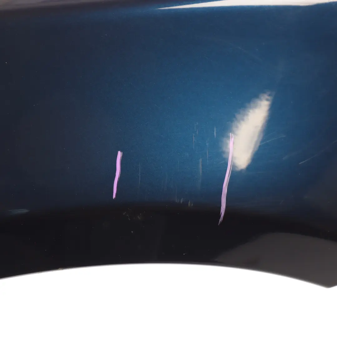 BMW E60 E61 Front Right Wing Fender Side Panel O/S Tiefseeblau Blue - A76 - SKU 7111430-DSB - Part number 7111430