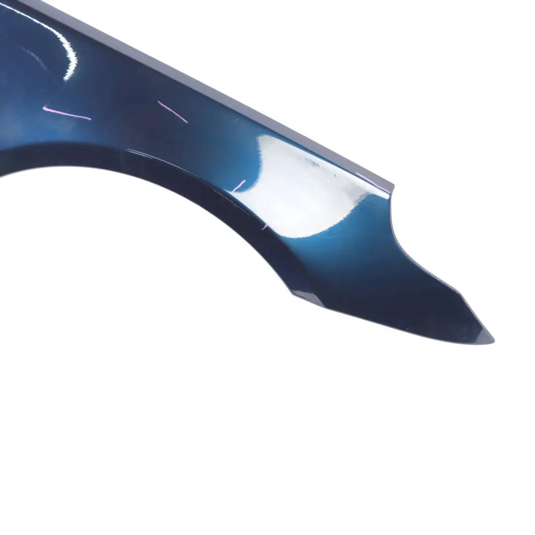 BMW E60 E61 Front Right Wing Fender Side Panel O/S Tiefseeblau Blue - A76 - SKU 7111430-DSB - Part number 7111430