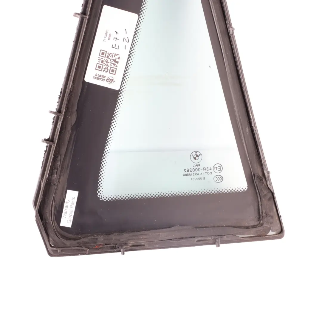 Door Window Glass BMW X6 E71 E72 Quarter Glass Glazing AS2 Left N/S to with Part number 7179683 Door Window Glass BMW X6 E71 E72 Quarter Glass Glazing AS2 Left N/S - SKU 7179683 - Part number 7179683