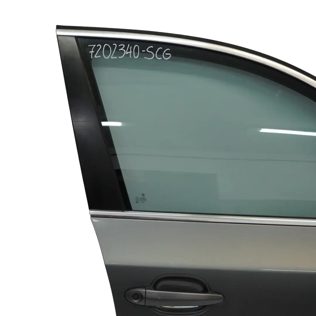 BMW E60 E61 Door Front Right O/S Spacegrau Space Grey Metallic - A52 - SKU 7202340-SCG - Part number 7202340