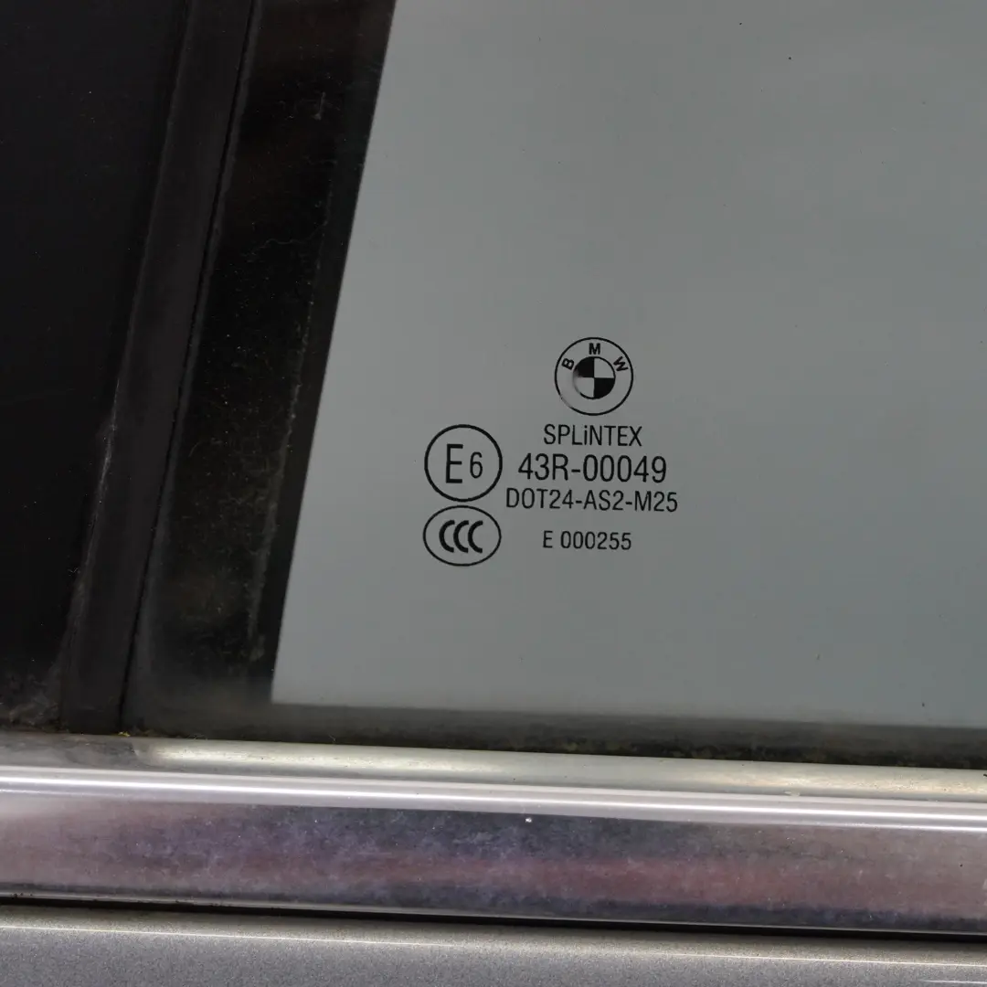 BMW E60 Door Rear Left N/S Spacegrau Space Grau Grey Metallic - A52 - SKU 7202341-SCG - Part number 7202341