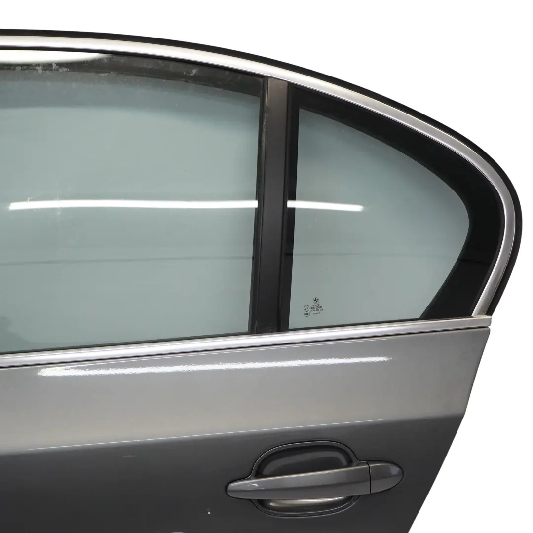 Door Rear Left N/S Spacegrau Space Grau Grey Metallic - A52 to BMW E60 with Part number 7202341 BMW E60 Door Rear Left N/S Spacegrau Space Grau Grey Metallic - A52 - SKU 7202341-SCG - Part number 7202341