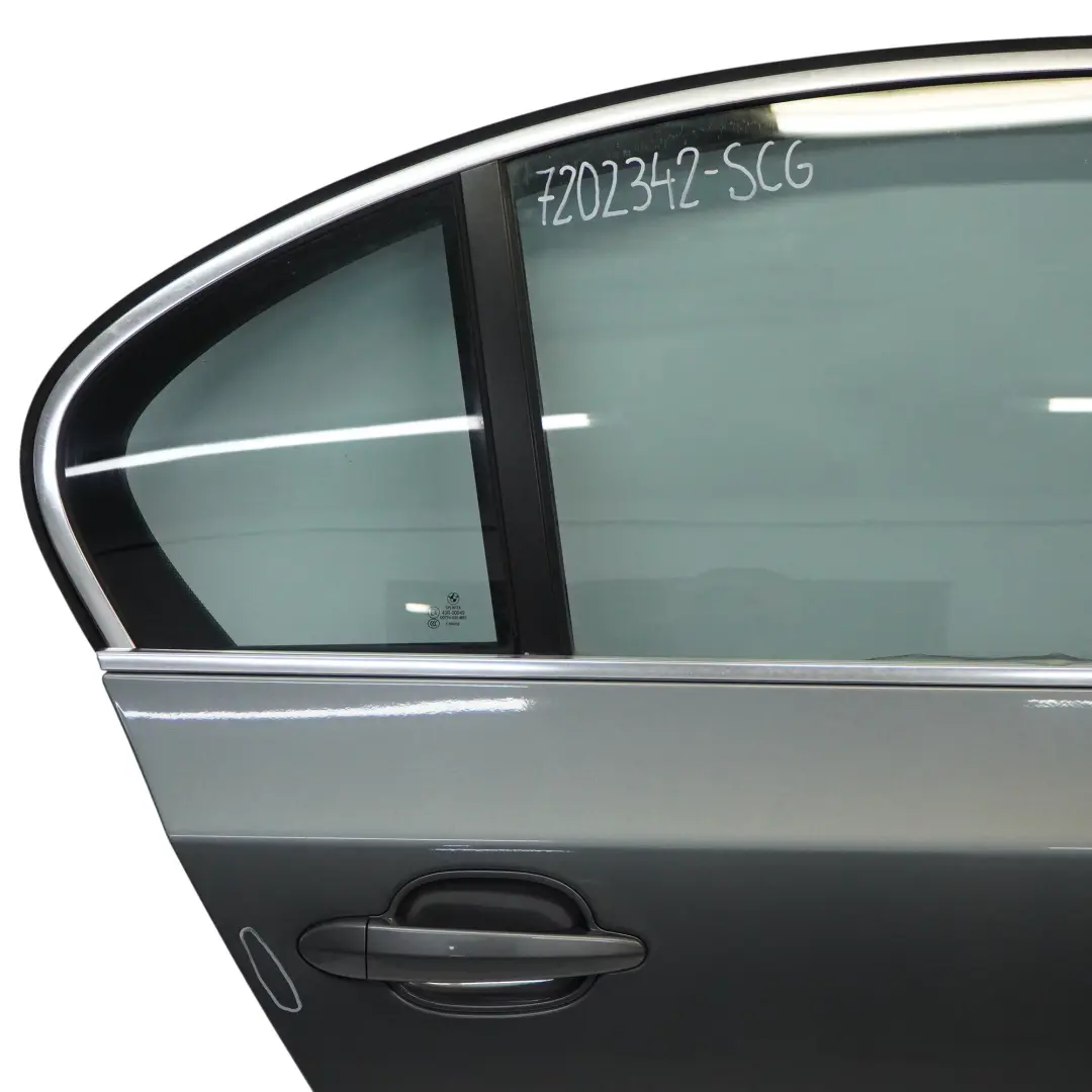 BMW E60 Door Rear Right O/S Spacegrau Space Grey Metallic - A52 - SKU 7202342-SCG - Part number 7202342