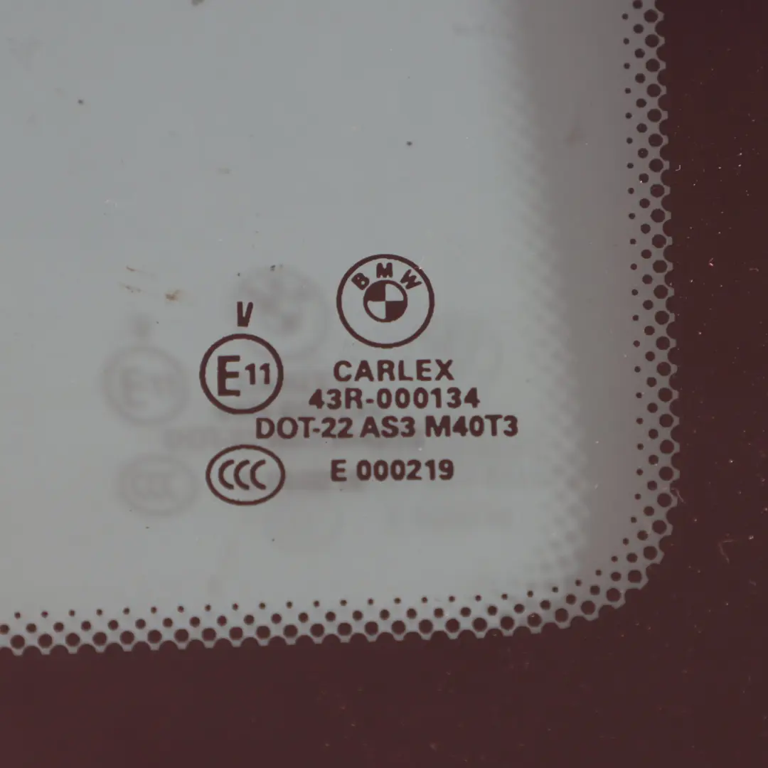 BMW X3 F25 Ventana Cristal Fijo Lado Cuarto Trasero Derecho AS3 Negro 7205646 - SKU 7205664 - Número de pieza 7205664