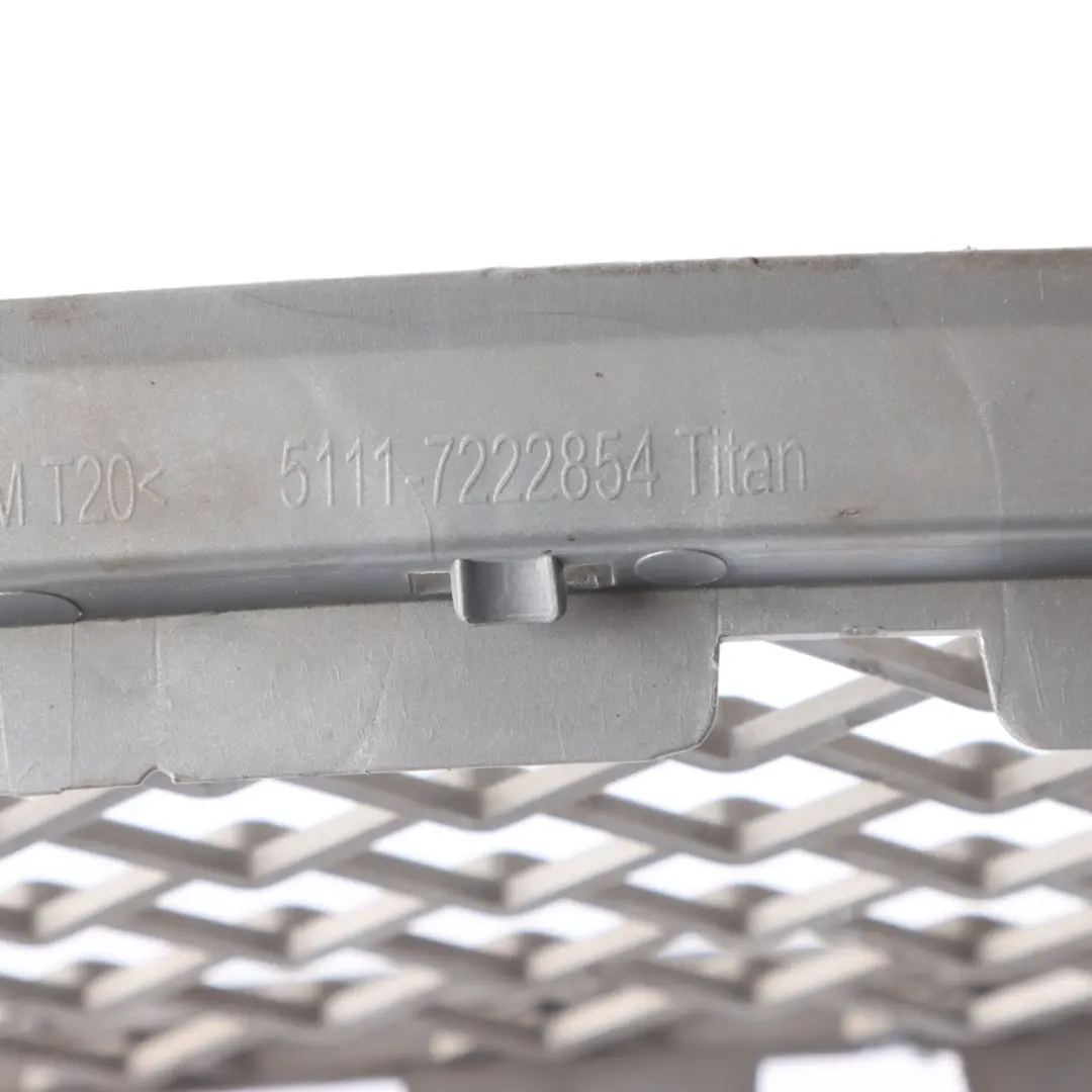 BMW E70 LCI Front Bumper Center Lower Radiator Grille Aluminium Matt - SKU 7222854 - Part number 7222854