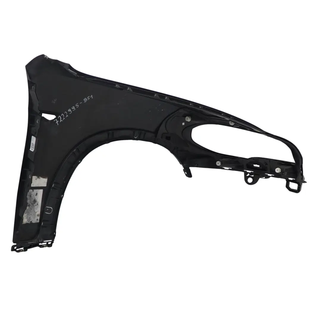 BMW X5 E70 LCI Błotnik Lewy Black Sapphire Czarny Metalik - 475 - SKU 7222995-BS1 - Numer Części 7222995