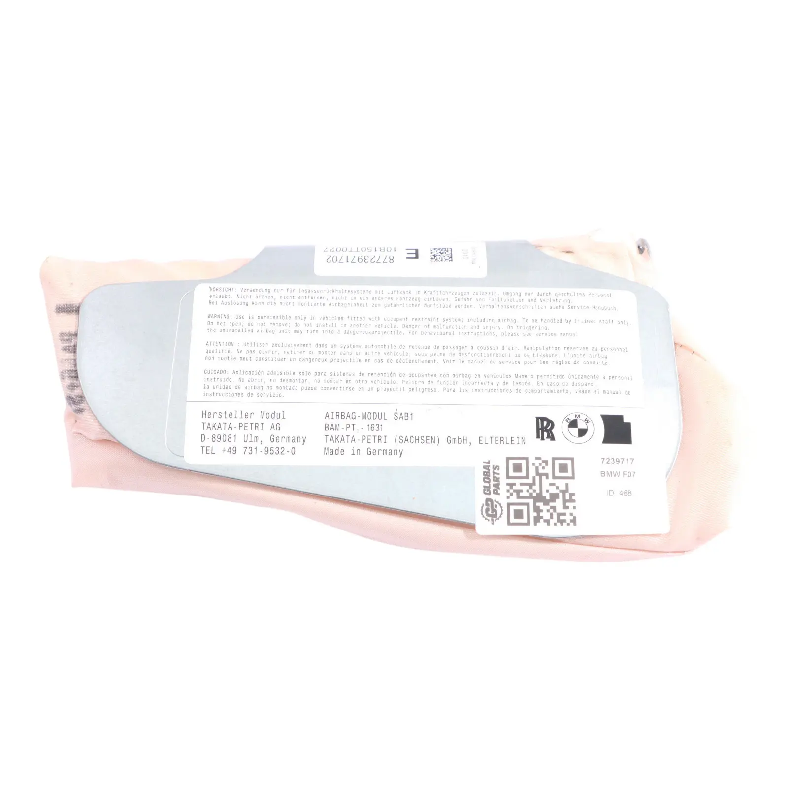 Module D'Air Latéral De Siège Avant Gauche BMW F01 F02 F03 LCI 7239717