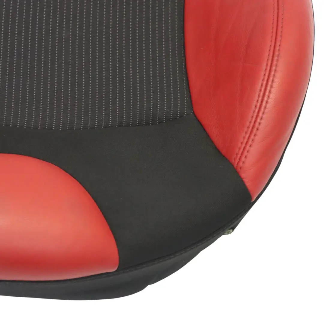 Mini R55 R56 Front Seat Sport Cloth Fabric / Red Leather Left N/S - SKU 7242359 - Part number 7242359
