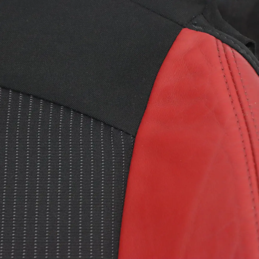 Front Seat Sport Cloth Fabric / Red Leather Left N/S to Mini R55 R56 with Part number 7242359 Mini R55 R56 Front Seat Sport Cloth Fabric / Red Leather Left N/S - SKU 7242359 - Part number 7242359