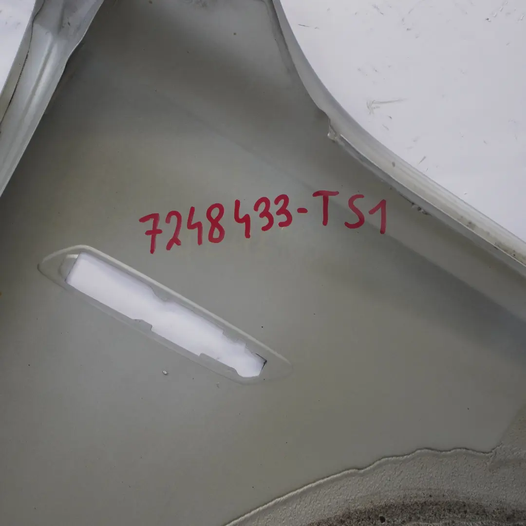 Front Left N/S Fender Side Wing Panel Titan Silver Metallic - 354 to BMW F07 GT with Part number 7248433 BMW F07 GT Front Left N/S Fender Side Wing Panel Titan Silver Metallic - 354 - SKU 7248433-TS1 - Part number 7248433