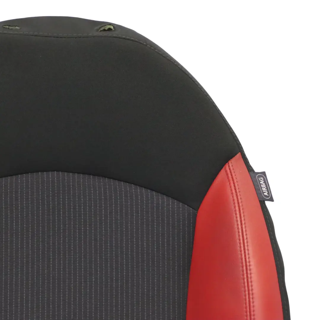 Front Seat Backrest Mini R55 R56 LCI Cloth Fabric Red Leather Left N/S Heated to with Part number 7255589 Front Seat Backrest Mini R55 R56 LCI Cloth Fabric Red Leather Left N/S Heated - SKU 7255589 - Part number 7255589