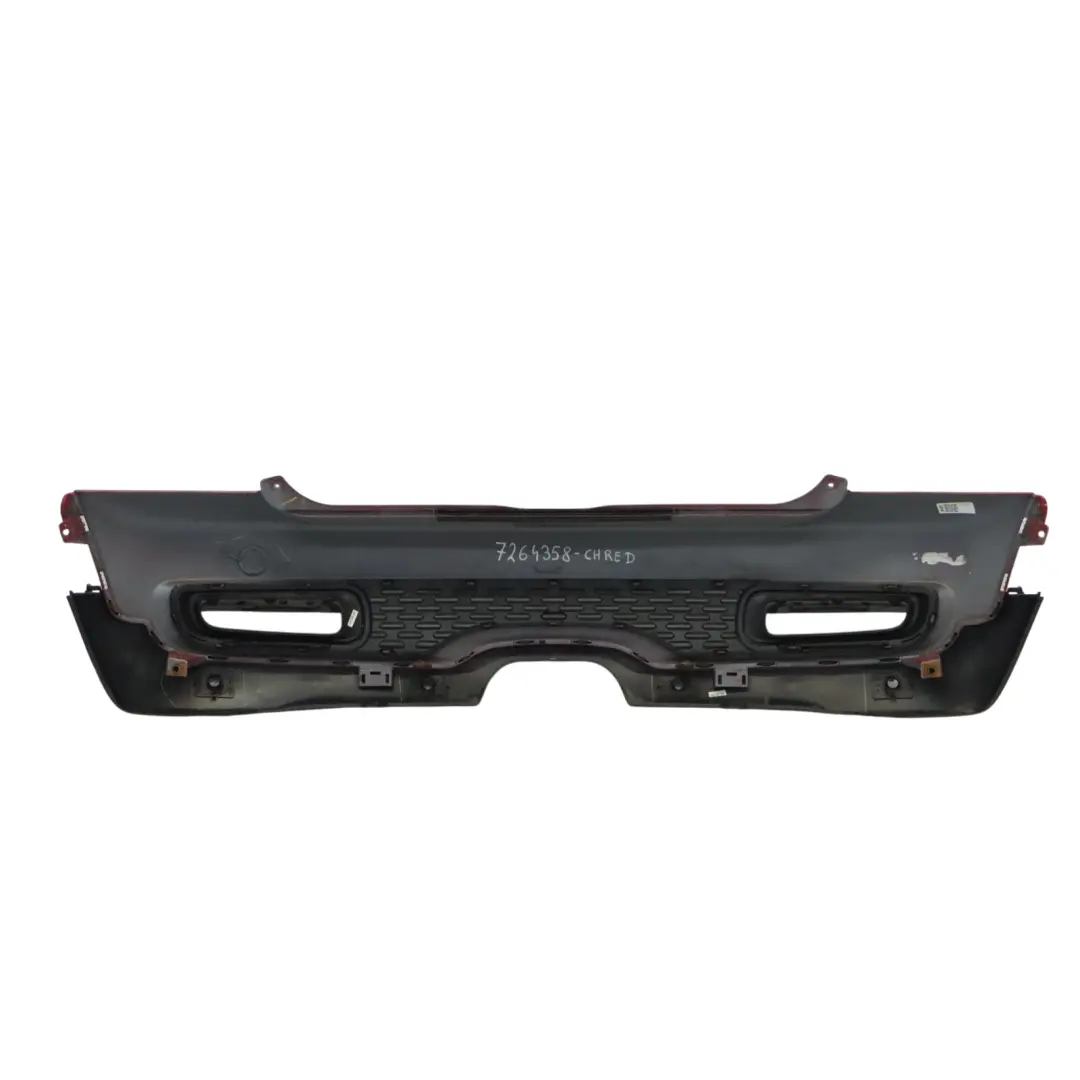 Mini R56 LCI Parachoques Trasero PDC Embellecedor Completo Chili Red - 851 - SKU 7264358-CHRED - Número de pieza 7264358