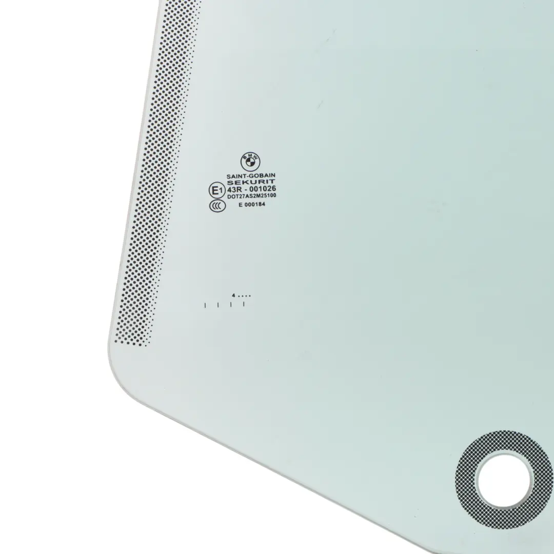 BMW F06 Rear Door Side Window Glass Left N/S Green AS2 - SKU 7275401 - Part number 7275401