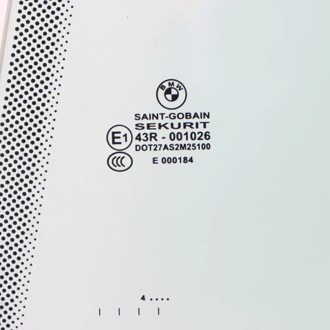 BMW F06 Vert AS2 Vitre Latérale Porte Arrière Gauche - SKU 7275401 - Numéro de pièce 7275401