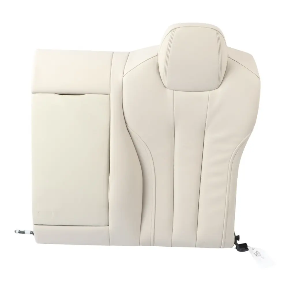 Left N/S Seat Backrest Cover Leather Nappa Ivory White to BMW F06 Gran Coupe Rear with Part number 7289489 BMW F06 Gran Coupe Rear Left N/S Seat Backrest Cover Leather Nappa Ivory White - SKU 7289489 - Part number 7289489