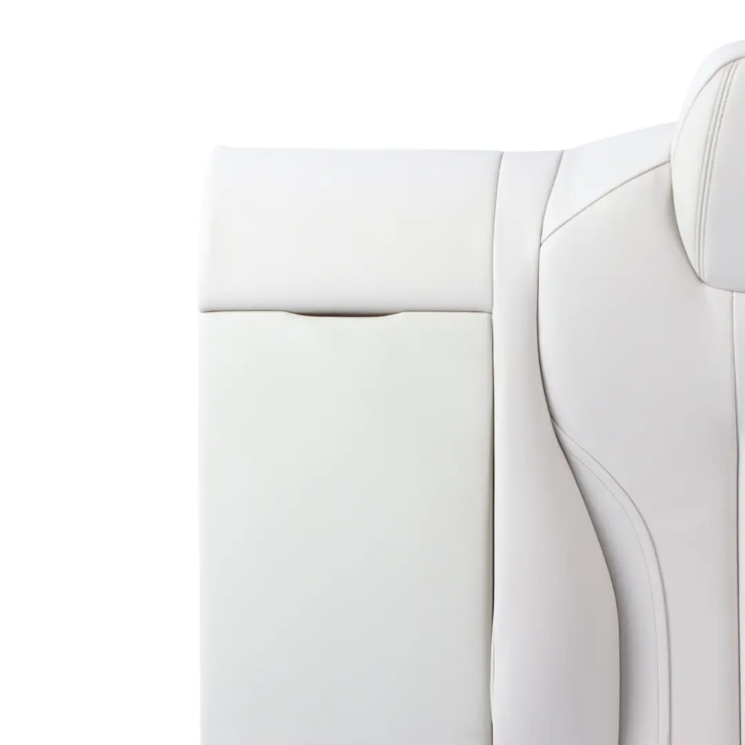 Left N/S Seat Backrest Cover Leather Nappa Ivory White to BMW F06 Gran Coupe Rear with Part number 7289489 BMW F06 Gran Coupe Rear Left N/S Seat Backrest Cover Leather Nappa Ivory White - SKU 7289489 - Part number 7289489