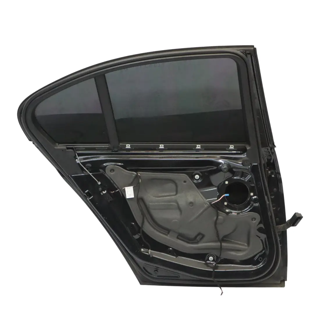 Left Door N/S Saloon Black Sapphire Metallic - 475 to BMW F30 Rear with Part number 7298513 BMW F30 Rear Left Door N/S Saloon Black Sapphire Metallic - 475 - SKU 7298513-BS - Part number 7298513