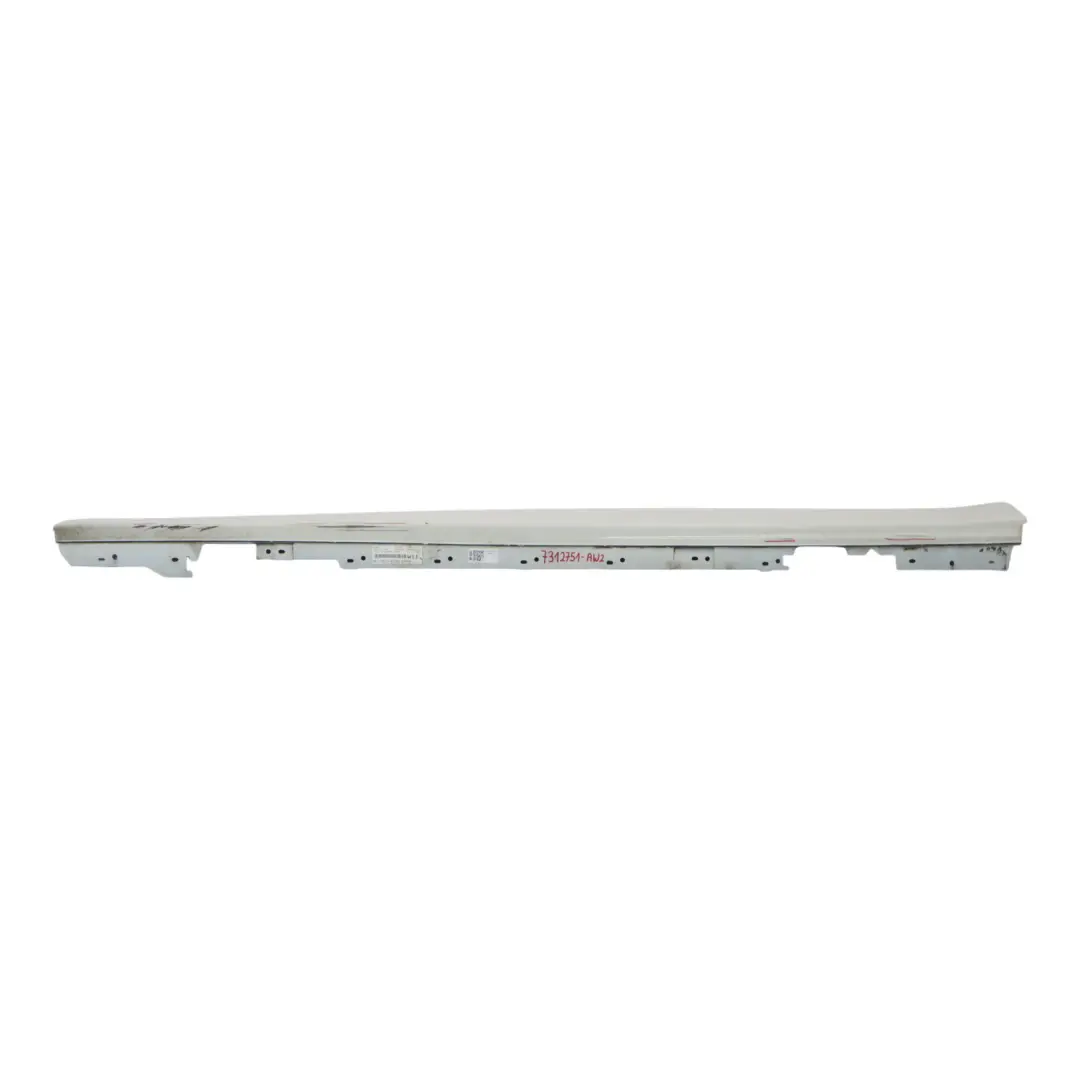BMW F30 F31 Moldura de umbral lateral cubierta izquierdo Alpinweiss 3 - 300 - SKU 7312751-AW2 - Número de pieza 7312751