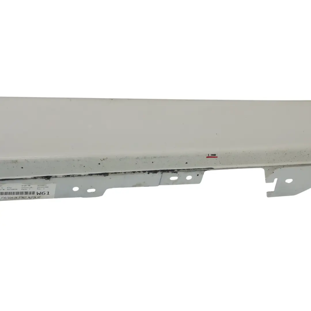 BMW F30 F31 Moldura de umbral de faldón lateral derecho Alpinweiss 3 - 300 - SKU 7312752-AW1 - Número de pieza 7312752