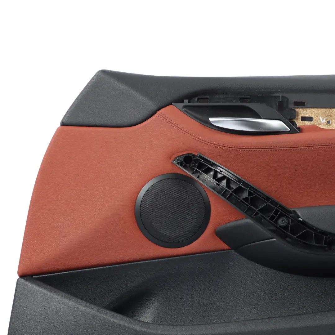 Door Card Trim Arm Rest Panel Front Right O/S Red Brown Leather to BMW E84 with Part number 7327192 BMW E84 Door Card Trim Arm Rest Panel Front Right O/S Red Brown Leather - SKU 7327192 - Part number 7327192