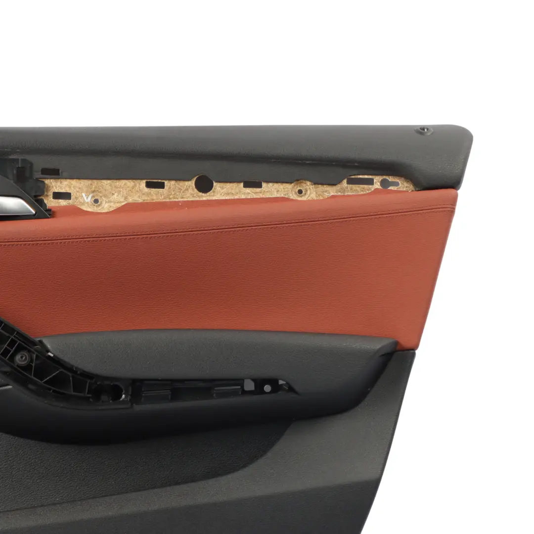 BMW E84 Door Card Trim Arm Rest Panel Front Right O/S Red Brown Leather - SKU 7327192 - Part number 7327192