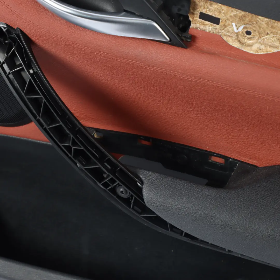 Door Card Trim Arm Rest Panel Front Right O/S Red Brown Leather to BMW E84 with Part number 7327192 BMW E84 Door Card Trim Arm Rest Panel Front Right O/S Red Brown Leather - SKU 7327192 - Part number 7327192