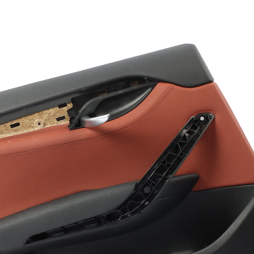 Door Card Trim Arm Rest Panel Rear Left N/S Red Brown Leather to BMW E84 with Part number 7327255 BMW E84 Door Card Trim Arm Rest Panel Rear Left N/S Red Brown Leather - SKU 7327255 - Part number 7327255