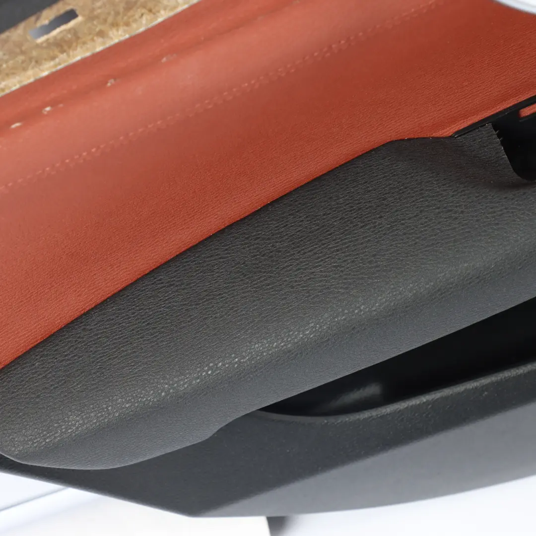 BMW E84 Door Card Trim Arm Rest Panel Rear Left N/S Red Brown Leather - SKU 7327255 - Part number 7327255