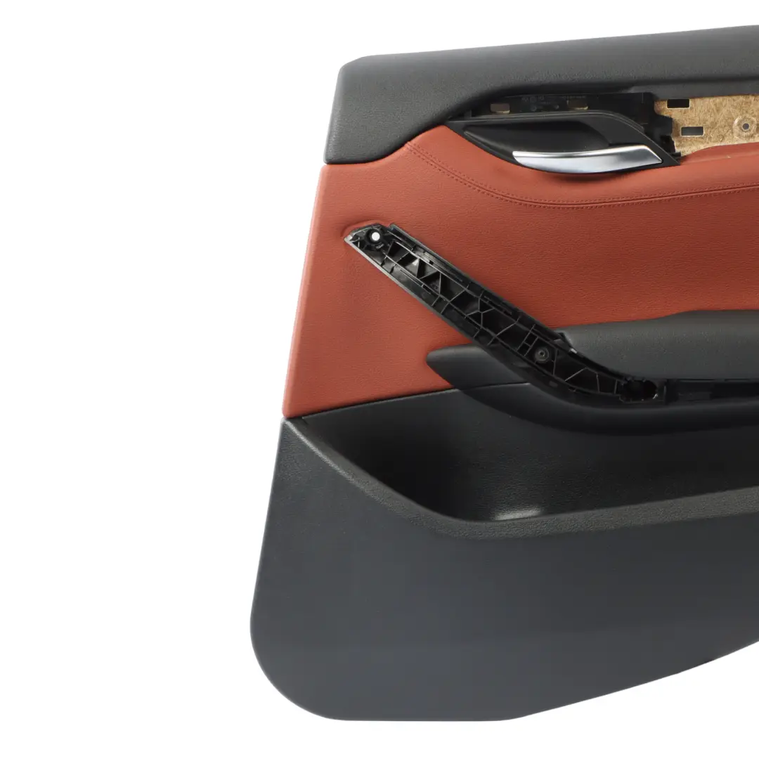 Door Card Trim Arm Rest Panel Rear Right O/S Red Brown Leather to BMW E84 with Part number 7327256 BMW E84 Door Card Trim Arm Rest Panel Rear Right O/S Red Brown Leather - SKU 7327256 - Part number 7327256