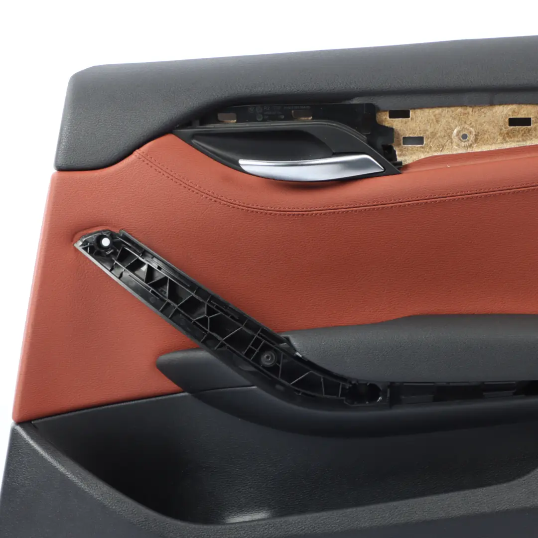 Door Card Trim Arm Rest Panel Rear Right O/S Red Brown Leather to BMW E84 with Part number 7327256 BMW E84 Door Card Trim Arm Rest Panel Rear Right O/S Red Brown Leather - SKU 7327256 - Part number 7327256