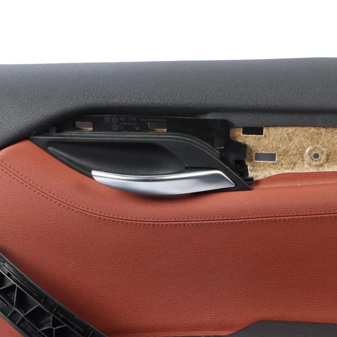 Door Card Trim Arm Rest Panel Rear Right O/S Red Brown Leather to BMW E84 with Part number 7327256 BMW E84 Door Card Trim Arm Rest Panel Rear Right O/S Red Brown Leather - SKU 7327256 - Part number 7327256