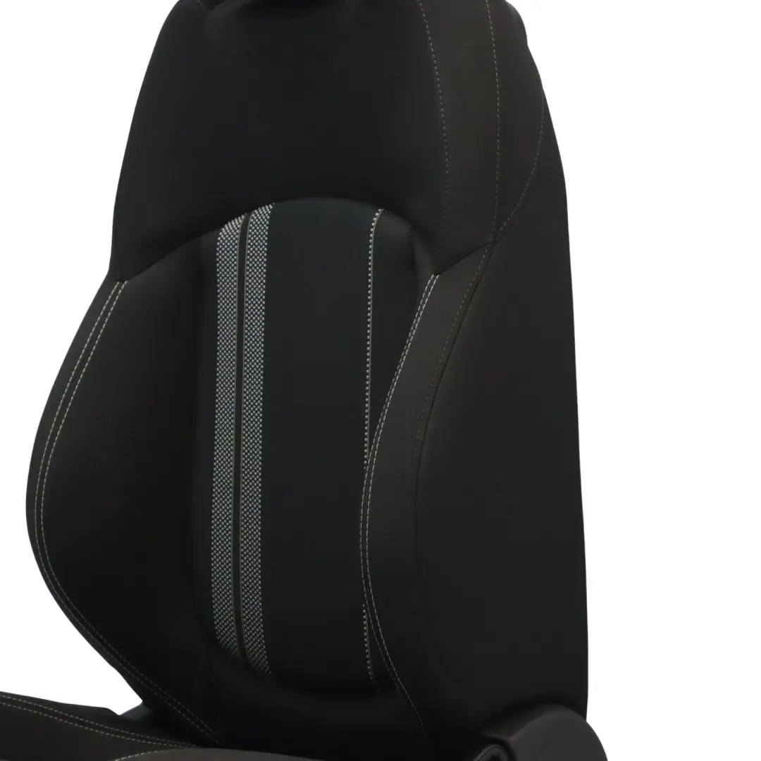 Mini F57 Sport Sitz Vorne Links Beheizt Stoff Doppelstreifen Carbon Schwarz - SKU 7340385-1 - Teilenummer 7340385