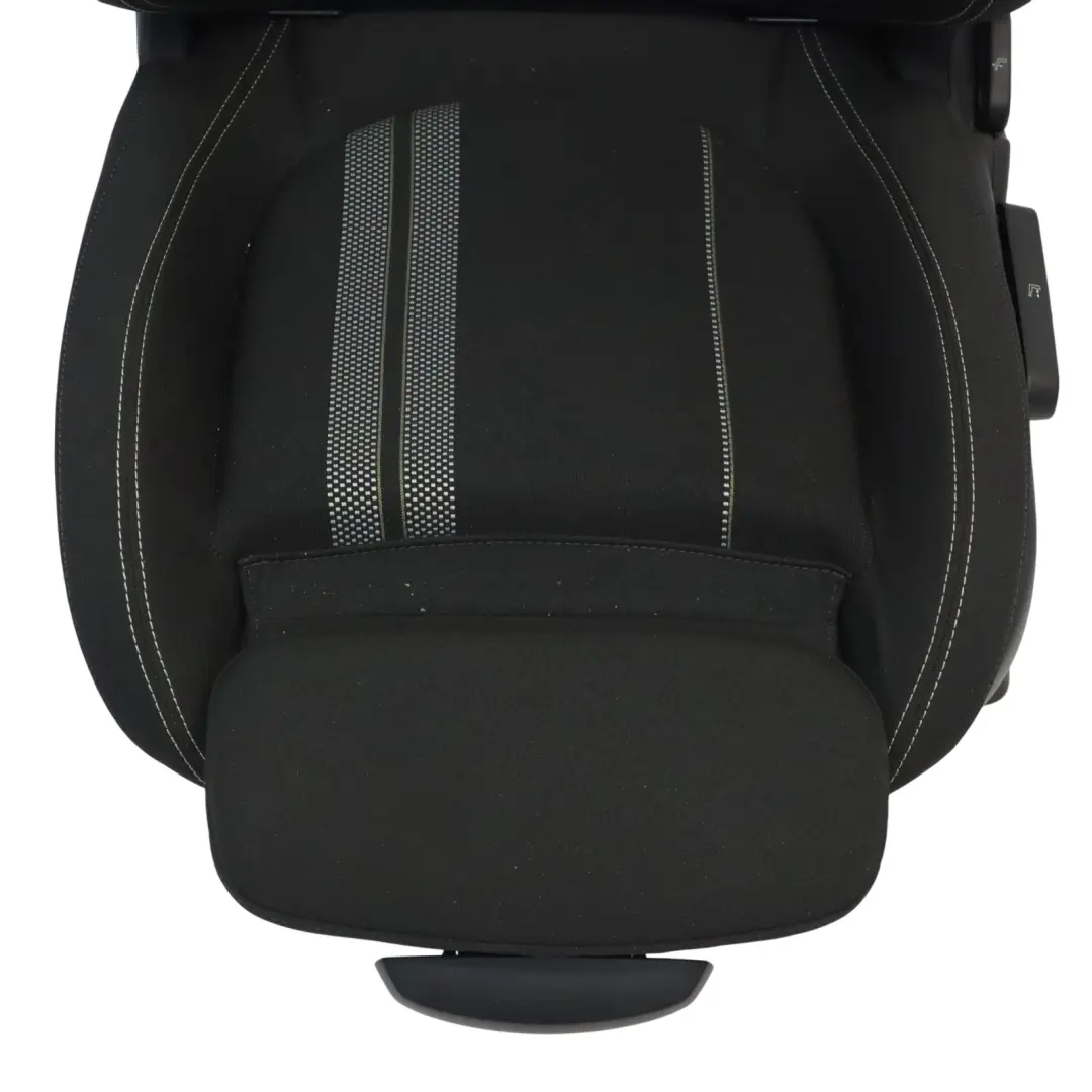 Front Left N/S Heated Fabric Double Stripe Carbon Black to Mini F57 Sport Seat with Part number 7340385 Mini F57 Sport Seat Front Left N/S Heated Fabric Double Stripe Carbon Black - SKU 7340385-1 - Part number 7340385