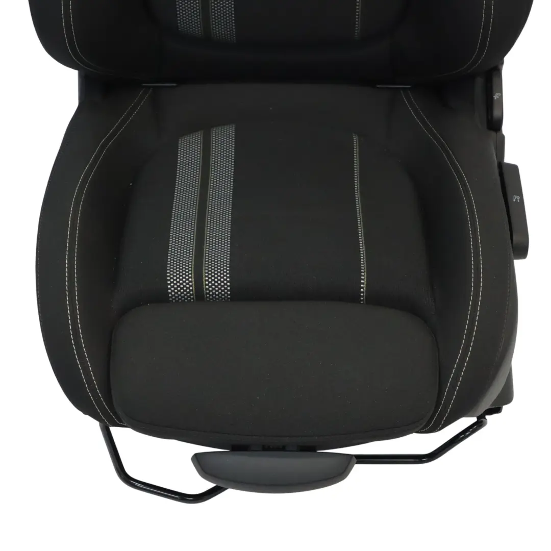 Front Left N/S Heated Fabric Double Stripe Carbon Black to Mini F57 Sport Seat with Part number 7340385 Mini F57 Sport Seat Front Left N/S Heated Fabric Double Stripe Carbon Black - SKU 7340385-1 - Part number 7340385