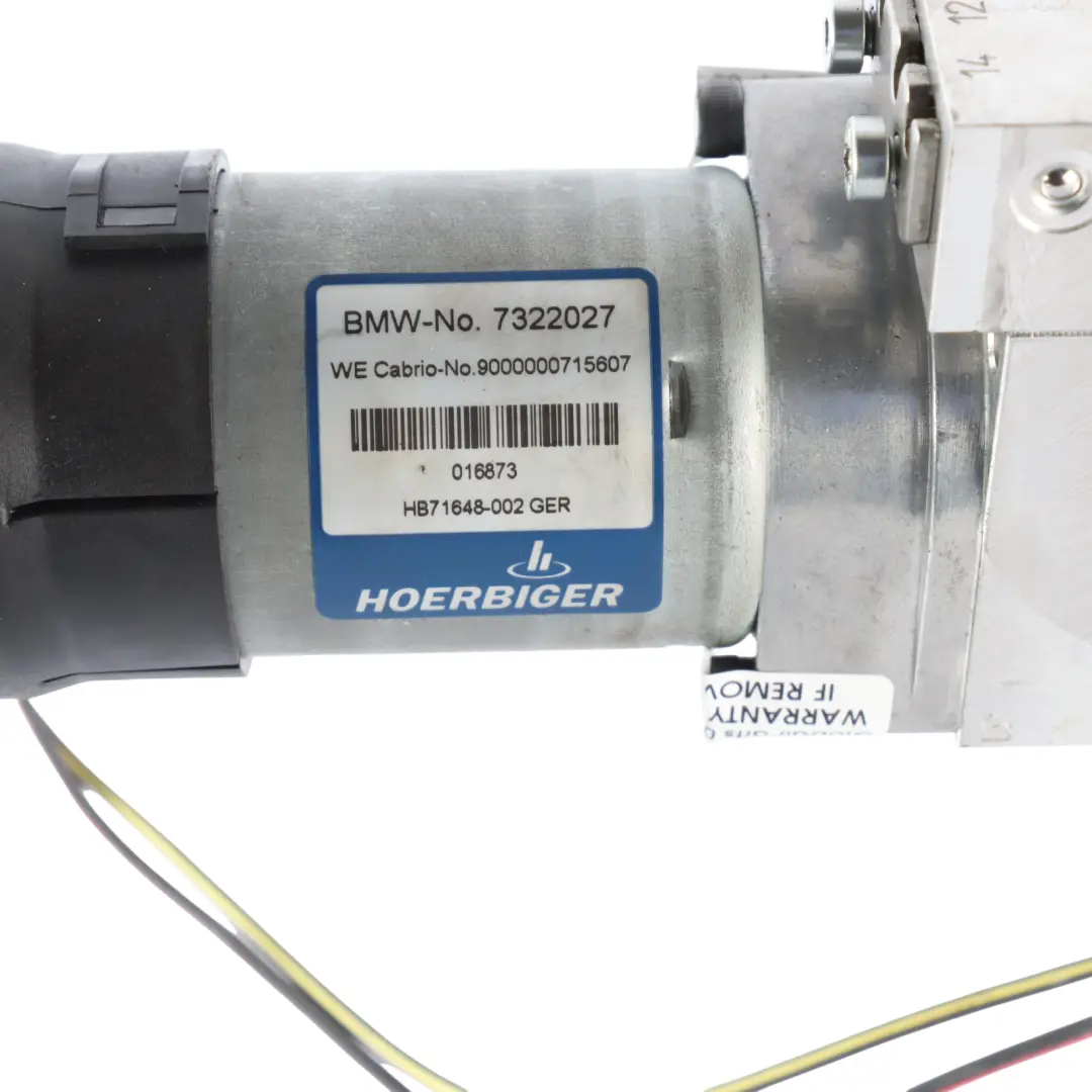 Mini R59 Roadster Roof Folding Top Hydraulic Motor Pump Unit - SKU 7346022-1 - Part number 7346022