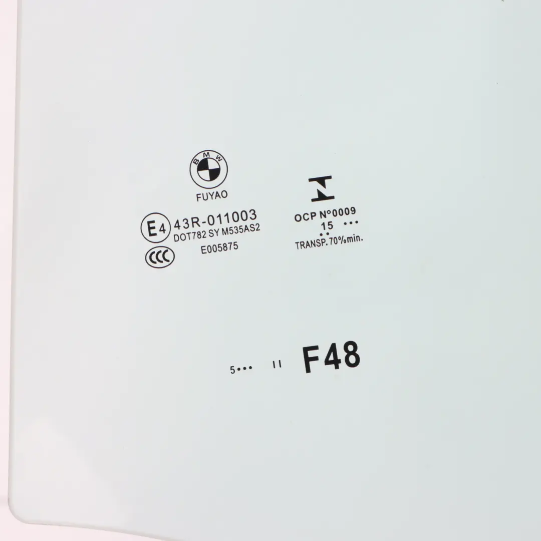 BMW X1 F48 F48 LCI Rear Door Side Window Glass Left N/S AS2 Glazing - SKU 7349497 - Part number 7349497